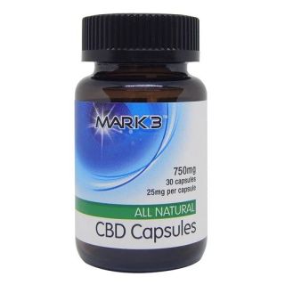 CBD Vegan Capsules - 25mg/Cap, 30 Cap Bottle (750mg)