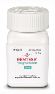 GEMTESA (Vibegron) - 75mg, 30 Tabs