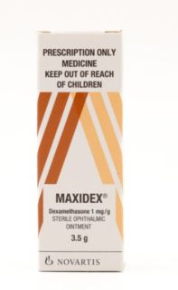 Maxidex Ointment (Dexamethasone) - 1 mg/g, 3.5g Cream